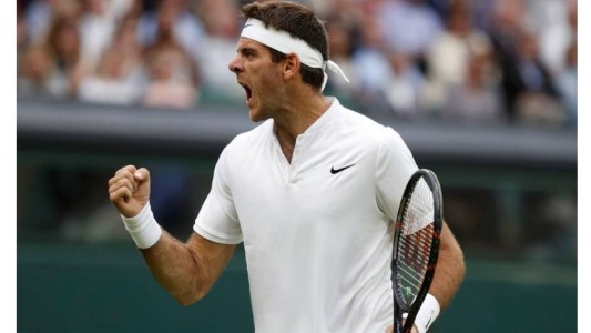 Wimbledon: Del Potro el ganó a Wawrinka en 4 sets