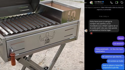 “Estoy paralizado”: la reacción de un emprendedor que confeccionó una parrilla para Messi