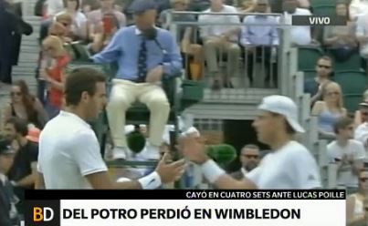 Del Potro se despidió de Wimbledon