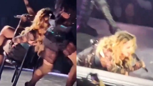 Madonna sufrió un accidente en pleno escenario: el video del momento