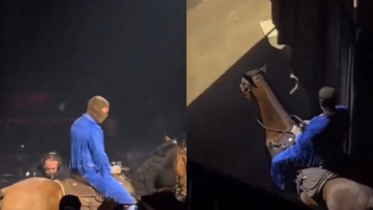Bad Bunny entró a su show en un caballo y fue acusado de maltrato animal