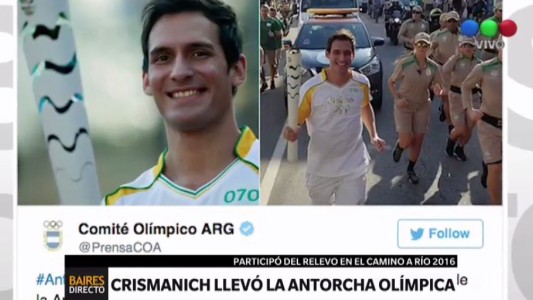 Crismanich sobre la antorcha olímpica: "Fue un momento único, de muchas emociones"