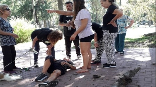 Rosario: practicaba taichí en una plaza, se le cayó un rama encima y se quebró la cadera