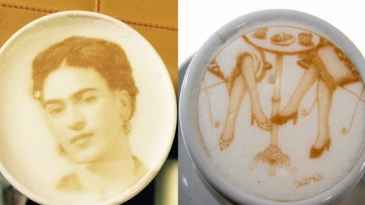 Una máquina inteligente que personaliza el café con frases y diseños