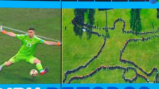 El Dibu de todos: más de 1000 chicos cordobeses recrearon su histórica atajada ante Francia