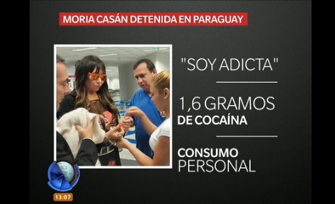 Moria Casán: "soy adicta" la vedette reconoció que la droga era para consumo personal