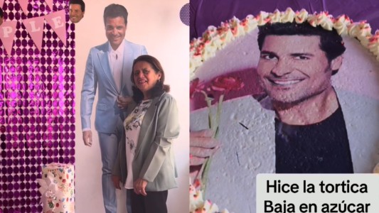 Preparó una fiesta de cumpleaños sorpresa para su mamá con temática de Chayanne