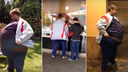 Dos chicos se disfrazaron de "hombre gordo" para pagar la mitad en el cine