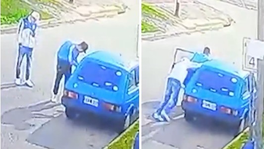 Video: ladrones abrieron un auto y se lo llevaron empujándolo