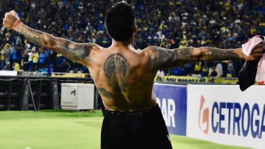 El efusivo festejo de Enzo Pérez tras la victoria de Estudiantes y el picante posteo de su hijo