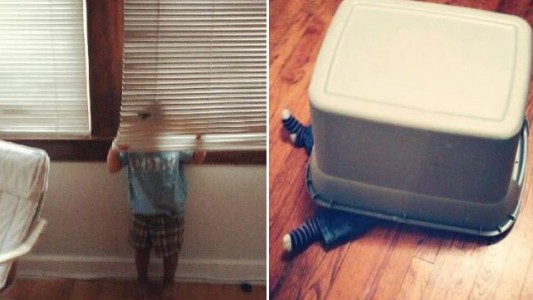 Así aprenden los nenes a jugar a las escondidas