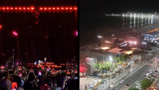Una multitud presenció la prueba de sonido de Madonna en Copacabana