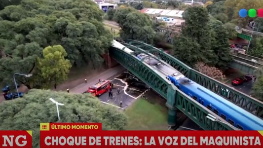El audio del maquinista tras el accidente en Palermo: "Chocamos, había un tren"