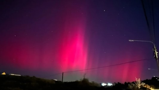Se generaron auroras australes en Ushuaia producto de la intensa tormenta solar