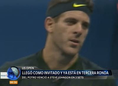 US Open: Del Potro ya está en la tercera ronda