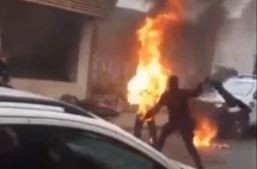 Se prendió fuego frente al Ministerio Público Fiscal en Pergamino: "Me persigue la Policía"