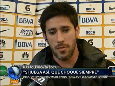 Pablo Pérez sobre Centurión: "que choque todas las semanas"