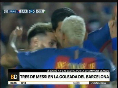 Goleada del Barça en el Camp Nou por la Champions
