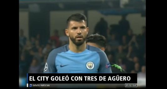 El City goleó con tres de Agüero