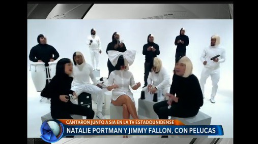 Otra genialidad en el show de Jimmy Fallon: Sia canta junto a Natalie Portman