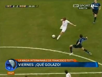 La magia interminable de Francesco Totti en este golazo de viernes