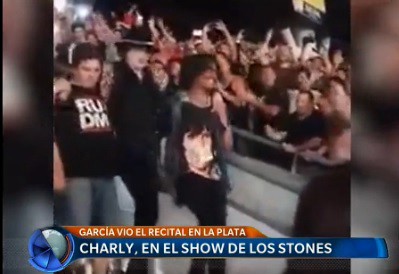 Charly García fue a ver a los Rolling Stones y el público se volvió loco