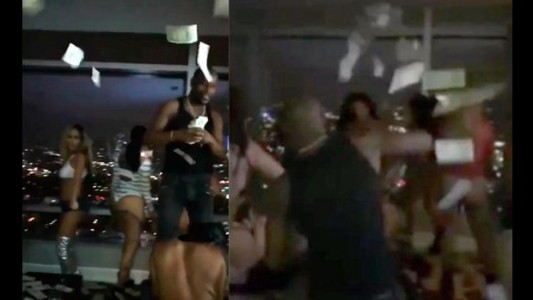 Otra fiesta de Mayweather: lluvia de dólares y bailarinas semidesnudas