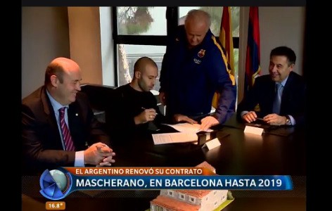 Mascherano extendió su contrato en Barcelona hasta 2019