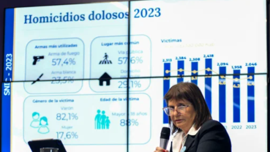 Bullrich presentó estadísticas criminales del primer semestre y destacó la "reducción del 10,6% en los homicidios"