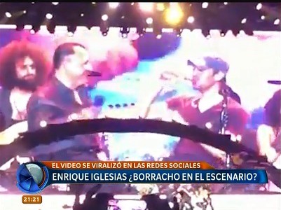 Enrique Iglesias, borracho en el escenario