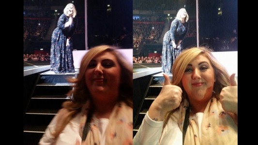 Adele paró un concierto para hacerle un "photobomb" a una fanática