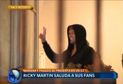 Ricky Martin saludó a sus fans