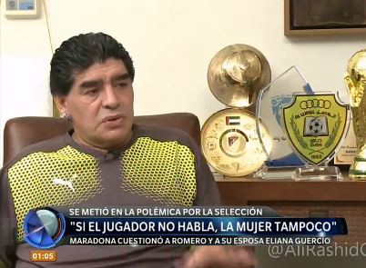 Maradona: “Los jugadores no hablan, pero sí dejan hablar a sus mujeres”