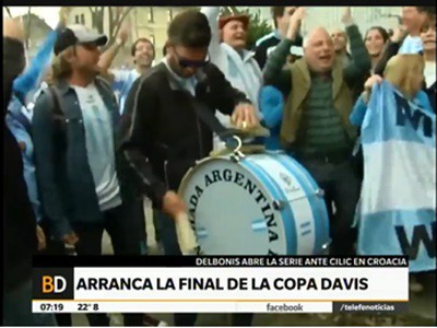 Un banderazo argentino en Zagreb