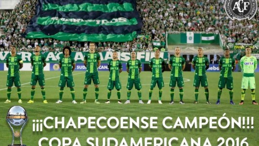 Declararon al Chapecoense campeón de la Copa Sudamericana