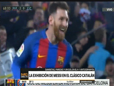 Un Messi imparable en el clásico catalán