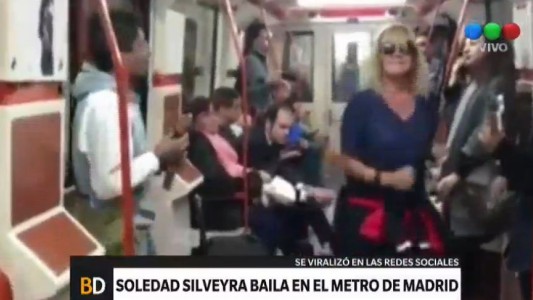 Soledad Silveyra bailó en el metro de Madrid
