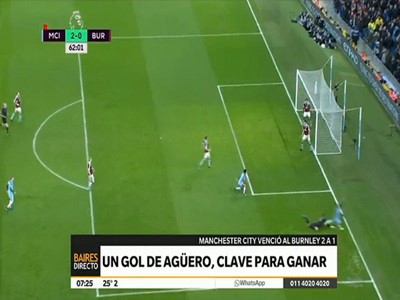 Gol clave del Kun Agüero para el triunfo del City