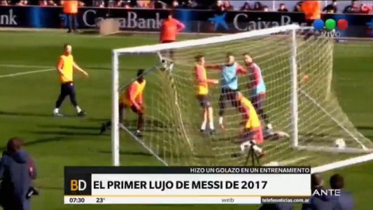 El primer golazo de Lionel Messi en 2017