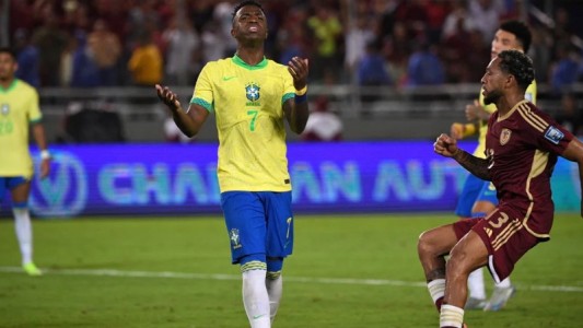 Vinicius falló un penal y Brasil empató con Venezuela en las Eliminatorias Sudamericanas