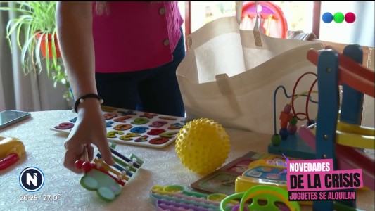"Juguetes se alquilan": la insólita opción para ahorrar en medio de la crisis