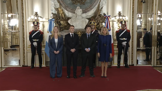 Milei recibe a Emmanuel Macron en Casa Rosada