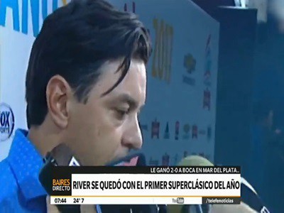 Gallardo y el triunfo de River en el primer superclásico