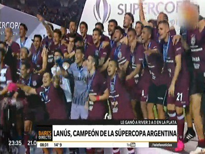 Lanús se quedó con la Supercopa argentina al derrotar a River en La Plata