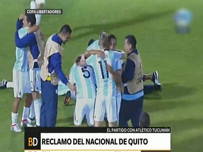Nacional de Quito hará llegar su reclamo por el partido con Atlético Tucumán
