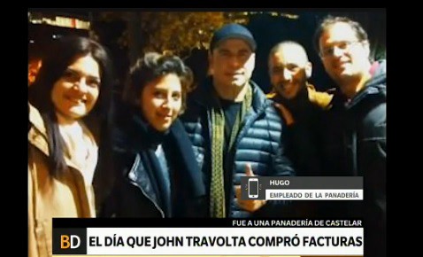 "Todos pensaban que era un doble", dijo el panadero que atendió a Travolta en Castelar