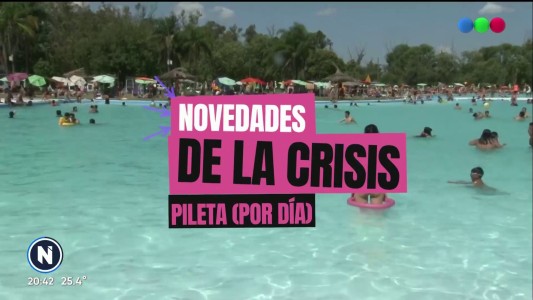 Novedades de la crisis: pileta por día