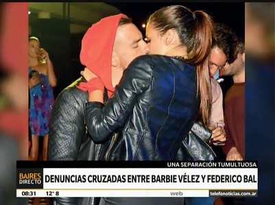 Denuncias cruzadas entre Barbie Vélez y Federico Bal