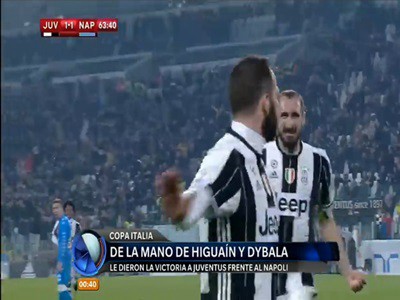 Higuaín y Dybala hiceron los goles del 3 a 1 de Juventus sobre Napoles