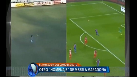 Otro "homenaje" de Messi a Maradona